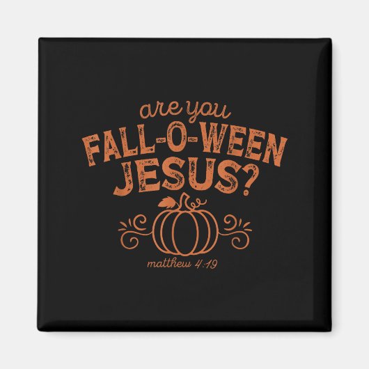 Aimant Êtes-vous Fall-o-ween Jésus Halloween Chrétien Bib (Devant)
