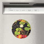 Aimant "Ethérée Lily Pad Pond avec Central White Blossom (In Situ (Lave-vaisselle))