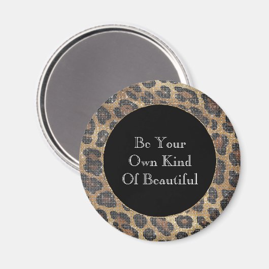 Aimant Étincelle animale Brown de léopard (Recto/Verso)