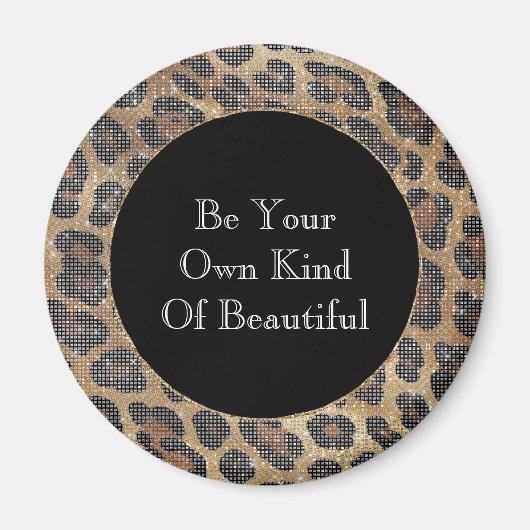 Aimant Étincelle animale Brown de léopard (Devant)