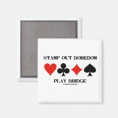 Aimant Étiqueter l'ennui Pont de jeu (Costumes de carte) (Recto/Verso)