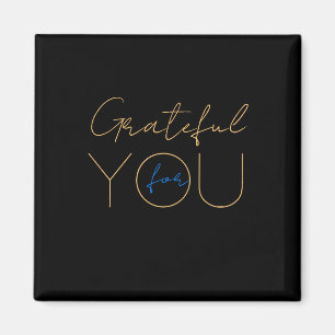 Aimant 💖 étiquette cadeau "Grateful for You"   Noir mode