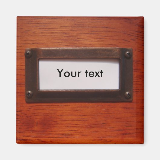 Aimant Étiquette d'armoire de fichiers personnalisable (Devant)