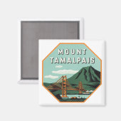 Aimant Étiquette de bagages Mount Tamalpais (Recto/Verso)