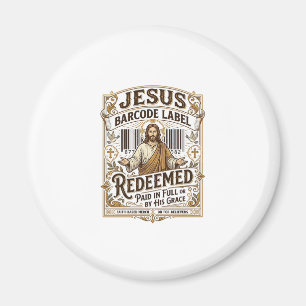 Aimant Étiquette de code-barres Jésus Rédimé Jésus Code-b