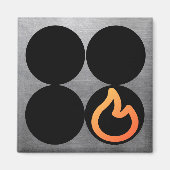 Aimant Étiquette de commande du brûleur avant et droit (Devant)