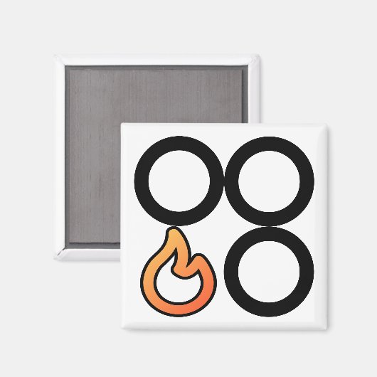 Aimant Étiquette de commande du brûleur avant gauc (Recto/Verso)