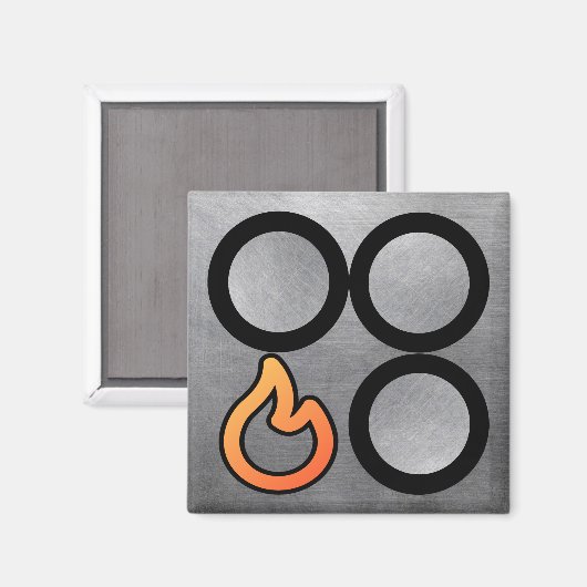 Aimant Étiquette de commande du brûleur avant gauche (Recto/Verso)