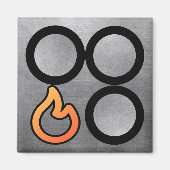 Aimant Étiquette de commande du brûleur avant gauche (Devant)