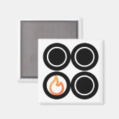 Aimant Étiquette de commande du brûleur avant gauche (Recto/Verso)