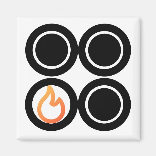 Aimant Étiquette de commande du brûleur avant gauche (Devant)