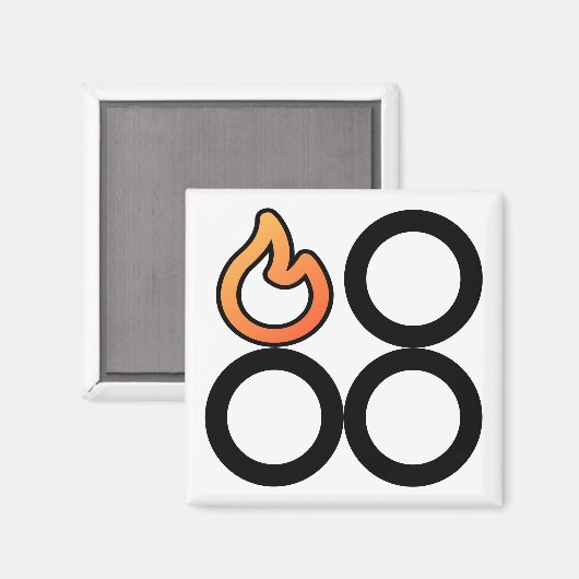 Aimant Étiquette de commande du brûleur gauche (Recto/Verso)