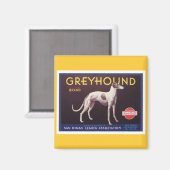 Aimant Étiquette de crème fruitée Greyhound (Recto/Verso)