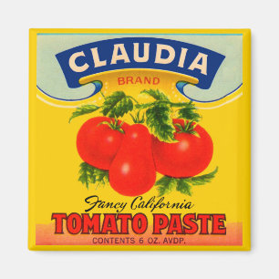 Aimant étiquette de pâte de tomates Claudia dans les anné