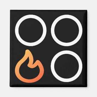 Aimant Étiquette du brûleur avant gauche