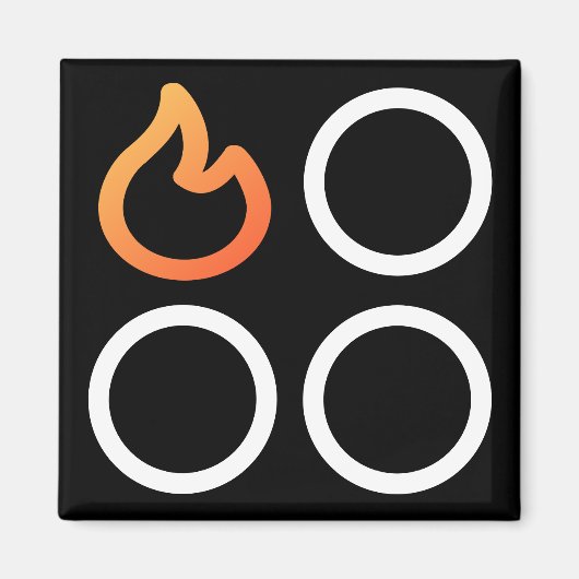 Aimant Étiquette du brûleur de position gauche du bouton  (Devant)