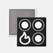 Aimant Étiquette du brûleur gauche avant du bouton de fix (Recto/Verso)