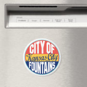 Aimant Étiquette Vintage de Kansas City (In Situ (Lave-vaisselle))