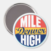 Aimant Étiquette Vintage Denver (Recto/Verso)
