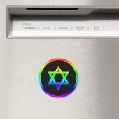Aimant Étoile de David arc-en-ciel (In Situ (Lave-vaisselle))
