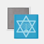 Aimant Étoile de David Menorah (Recto/Verso)