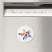 Aimant Étoile de mer et silhouette bleue (In Situ (Lave-vaisselle))