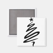 Aimant Étoile de Noël Stylisée Trois Arbre (Recto/Verso)