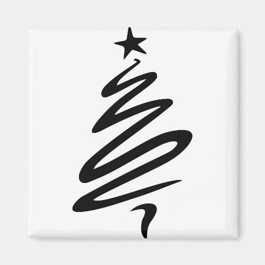 Aimant Étoile de Noël Stylisée Trois Arbre (Devant)