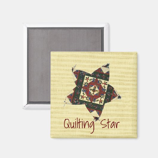 Aimant Étoile de patchwork (Recto/Verso)