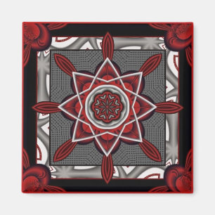 Aimant Étoile noire rouge 3