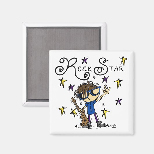 Aimant Étoile rock Brunette (Recto/Verso)