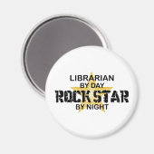Aimant Étoile rock de la bibliothèque par nuit (Recto/Verso)