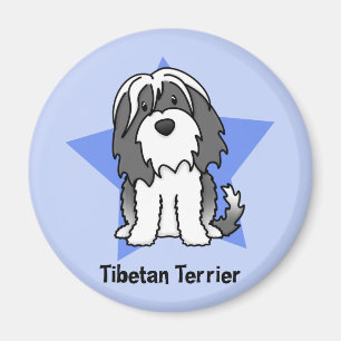 Aimant Étoile Terrier tibétain de Kawaii