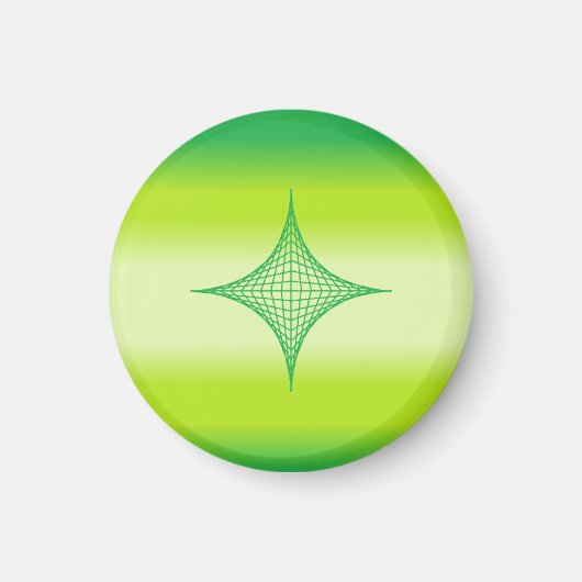 Aimant Étoile verte (ronde) (Devant)