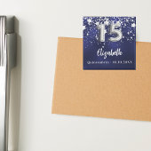 Aimant étoiles bleu marine de Quinceanera