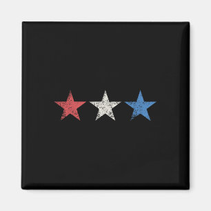 Aimant Étoiles Bleues Rouges et Blanches du 4 Juillet Mig