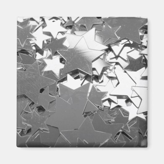 Aimant Étoiles décoratives argentées (Devant)