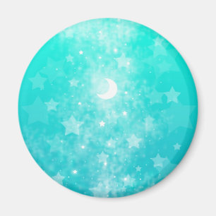 Aimant Étoiles en papier et art céleste de fantaisie luna