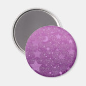 Aimant Étoiles et Lunes Violettes (Recto/Verso)