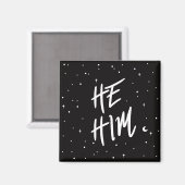 Aimant Étoiles Il/Lui Pronounes (Recto/Verso)