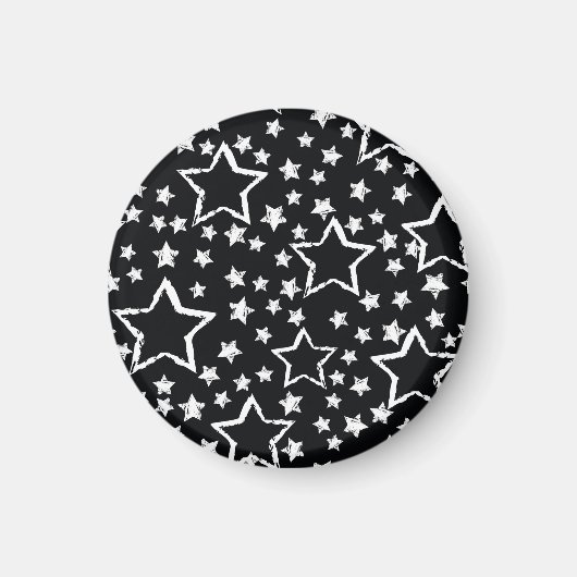 Aimant étoiles noires, blanches : grogne urbaine. (Devant)
