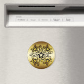 AIMANT ÉTOILES NOIRES ET D'OR (In Situ (Lave-vaisselle))