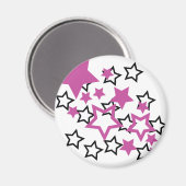 Aimant étoiles violettes noires (Recto/Verso)
