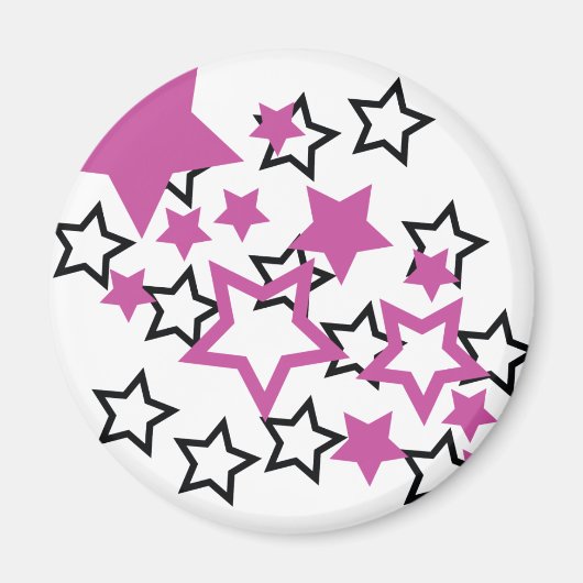 Aimant étoiles violettes noires (Devant)