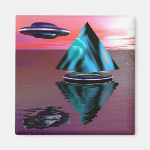 Aimant étranger de bateau et de pyramide