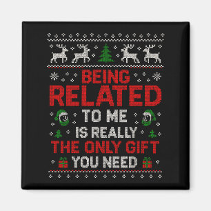 Aimant Être apparenté à moi drôle de Noël famille Xmas Pa