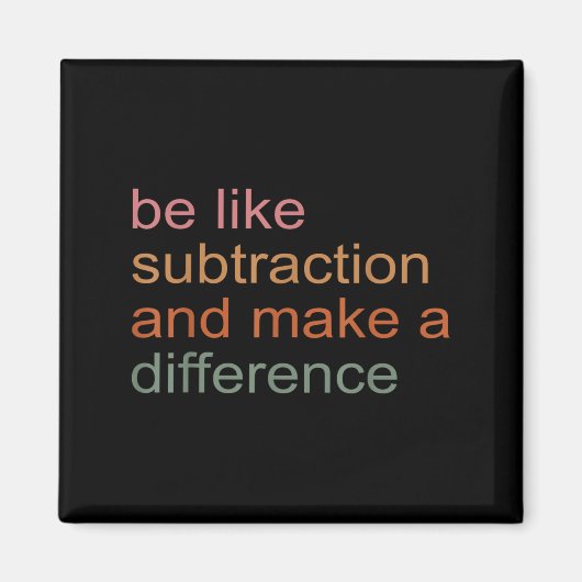 Aimant Être Comme La Subtraction Et Faire Une Différence (Devant)
