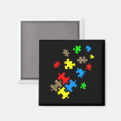 Aimant Être comme pièces de puzzle Leopard Sensibilisatio (Recto/Verso)