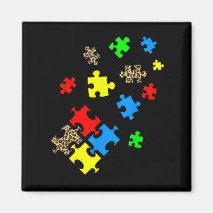 Aimant Être comme pièces de puzzle Leopard Sensibilisatio