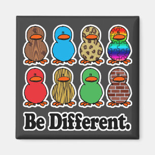 Aimant être différent canard drôle motif canards